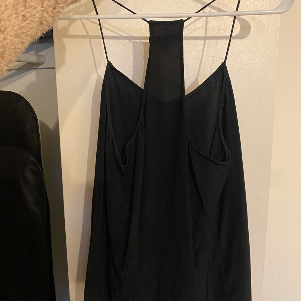 Tibi Classic Silk Cami Tank in Black, size 4 - Picture 2 of 5